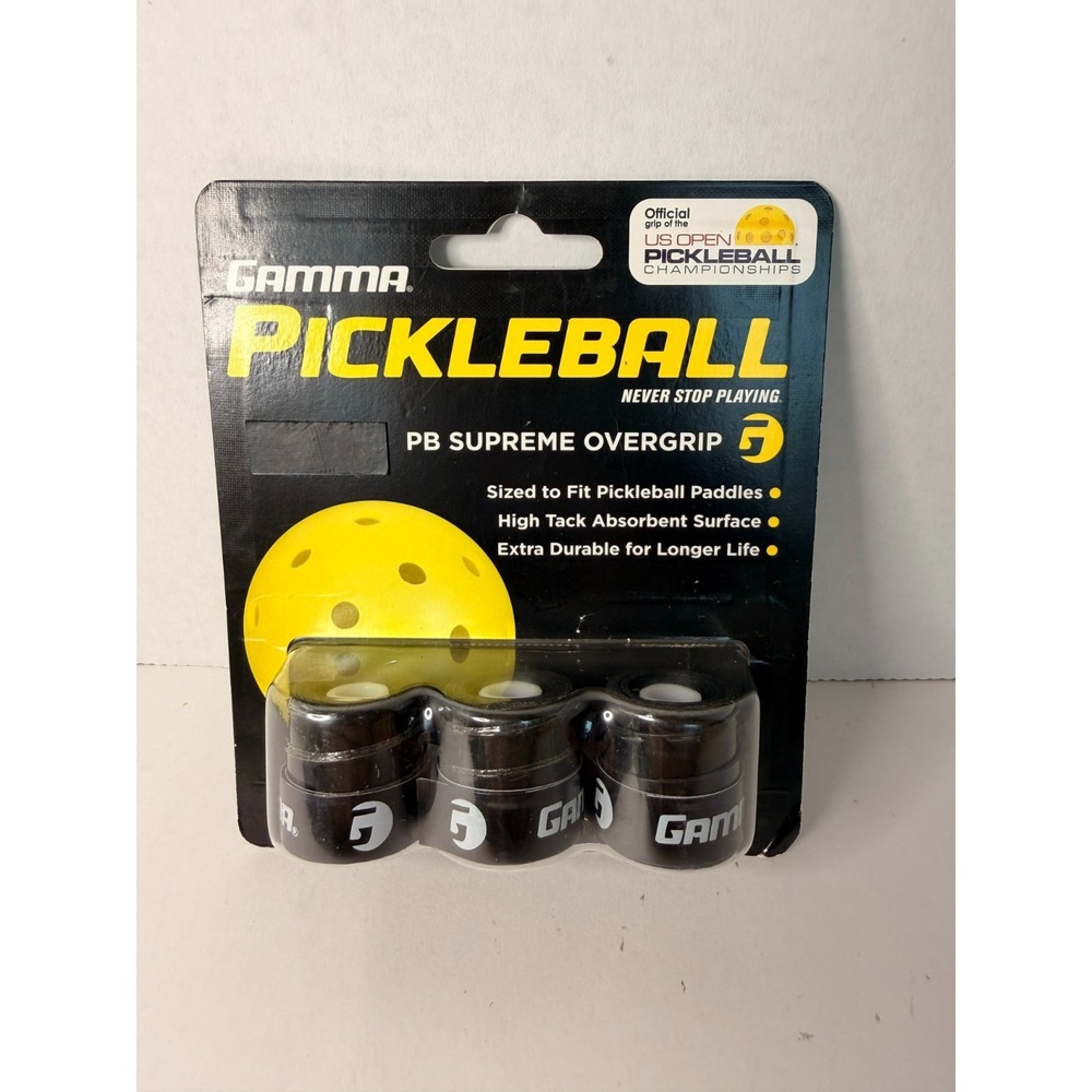 Gamma Sports Pickleball PB Supreme Overgrip 3 Pack High Tack Absorbent Paddle